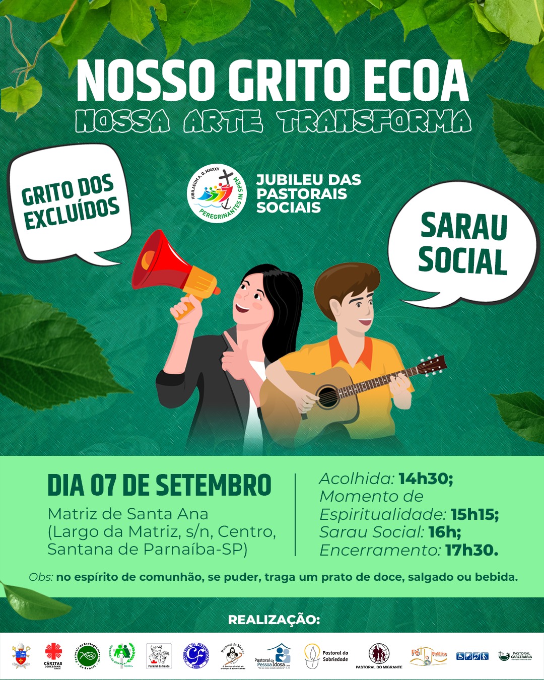 JUBILEU DAS PASTORAIS SOCIAIS - GRITO DOS EXCLUÍDOS